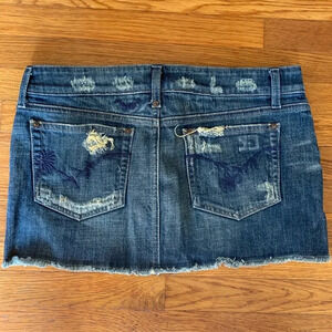 JOE’S JEANS EUC Vintage Series Denim Mini Skirt Embroidered